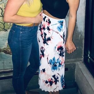 DKNY Pleated Midi Skirt